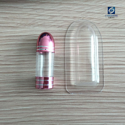 Hộp đựng thuốc nhựa nhỏ 44mm Bao bì một viên nang màu hồng