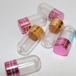 15mm PS Chai nhựa trong suốt Chai chứa một viên nang