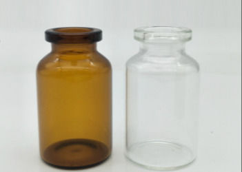 Chai lọ thủy tinh trong suốt 10ml FDA với nút cao su kín hơi